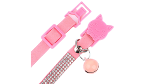 Πολυτελές κολάρο γάτας με κρύσταλλα και αποσπώμενο κούμπωμα breakaway