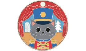 «Meow-Καρυοθραύστης» Ταυτότητα γάτας με χάραξη